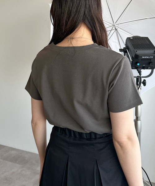 apres jour mignon(アプレジュールミニョン)の「【apres jour mignon SOIE】チュールモチーフフリルT【ZOZOTOWN限定アイテム】(Tシャツ/カットソー・レディース・ネイビー/ブラック/チャコールグレー/ブラック系その他・X-LARGE/フリー)」の15枚目の写真