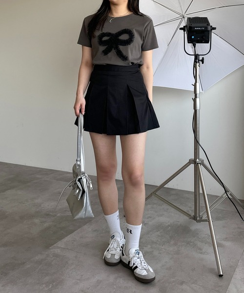 apres jour mignon(アプレジュールミニョン)の「【apres jour mignon SOIE】チュールモチーフフリルT【ZOZOTOWN限定アイテム】(Tシャツ/カットソー・レディース・ネイビー/ブラック/チャコールグレー/ブラック系その他・X-LARGE/フリー)」の17枚目の写真
