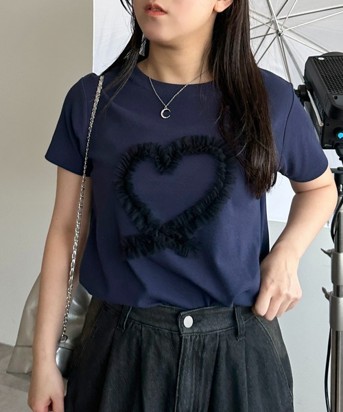 apres jour mignon(アプレジュールミニョン)の「【apres jour mignon SOIE】チュールモチーフフリルT【ZOZOTOWN限定アイテム】(Tシャツ/カットソー・レディース・ネイビー/ブラック/チャコールグレー/ブラック系その他・X-LARGE/フリー)」の18枚目の写真