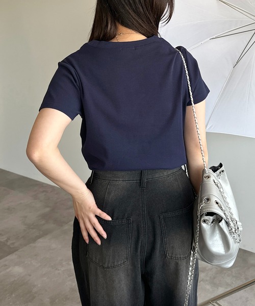 apres jour mignon(アプレジュールミニョン)の「【apres jour mignon SOIE】チュールモチーフフリルT【ZOZOTOWN限定アイテム】(Tシャツ/カットソー・レディース・ネイビー/ブラック/チャコールグレー/ブラック系その他・X-LARGE/フリー)」の22枚目の写真