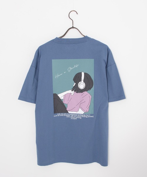 SILVER BULLET(シルバーバレット)の「『CavariA/キャバリア』バックプリントイラストガール半袖Tシャツ(Tシャツ/カットソー・メンズ・ブラック/ブルー/ホワイト・L/M)」の21枚目の写真