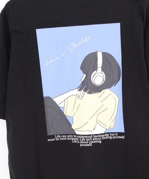 SILVER BULLET(シルバーバレット)の「『CavariA/キャバリア』バックプリントイラストガール半袖Tシャツ(Tシャツ/カットソー・メンズ・ブラック/ブルー/ホワイト・L/M)」の22枚目の写真