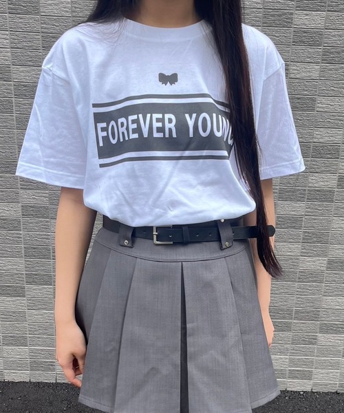 fiere（フィエール）の「ガーリーなリボン付き英字Tシャツ（Tシャツ/カットソー・レディース・ホワイト・M/L）」の9枚目の写真