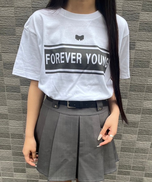 fiere（フィエール）の「ガーリーなリボン付き英字Tシャツ（Tシャツ/カットソー・レディース・ホワイト・M/L）」の3枚目の写真