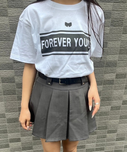 fiere（フィエール）の「ガーリーなリボン付き英字Tシャツ（Tシャツ/カットソー・レディース・ホワイト・M/L）」の4枚目の写真