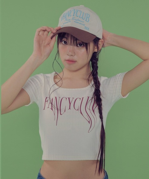 FANCY CLUB（ファンシークラブ）の「NASTY FANCY CLUB／TYPO UネックT（Tシャツ/カットソー・レディース・ブラック/アイボリー/グレー・FREE）」の3枚目の写真