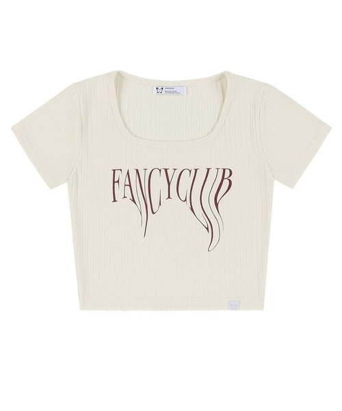 FANCY CLUB（ファンシークラブ）の「NASTY FANCY CLUB／TYPO UネックT（Tシャツ/カットソー・レディース・ブラック/アイボリー/グレー・FREE）」の4枚目の写真