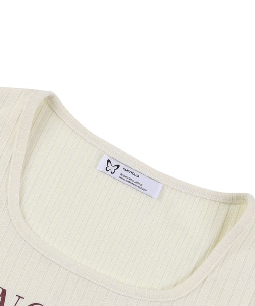 FANCY CLUB（ファンシークラブ）の「NASTY FANCY CLUB／TYPO UネックT（Tシャツ/カットソー・レディース・ブラック/アイボリー/グレー・FREE）」の6枚目の写真