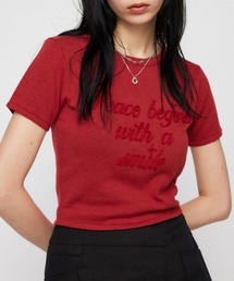 LAGUA GEM | EMBROIDERY HIGH GAUGE ニット(Tシャツ/カットソー)