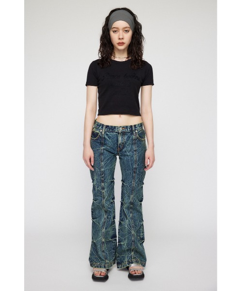 LAGUA GEM（ラグアジェム）の「EMBROIDERY HIGH GAUGE ニット（Tシャツ/カットソー・レディース・グレー/ブラック/レッド・FREE）」の17枚目の写真