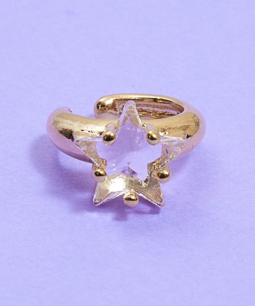 gargle（ガーグル）の「gargle ガーグル：宇宙シリーズ　一番星　イヤーカフ（イヤーカフ・レディース・ゴールド/ブルー・FREE）」の2枚目の写真