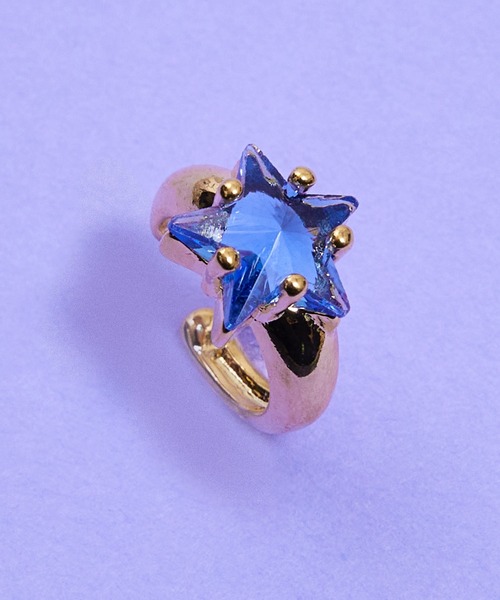 gargle（ガーグル）の「gargle ガーグル：宇宙シリーズ　一番星　イヤーカフ（イヤーカフ・レディース・ゴールド/ブルー・FREE）」の6枚目の写真