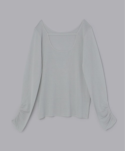 Olu.（オルドット）の「シアーバックオープンラメカットソー（Tシャツ/カットソー・レディース・ブラック/ピンク/ブルー・FREE）」の18枚目の写真