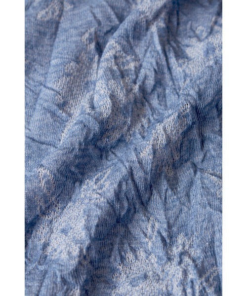 TORNADO MART(トルネードマート)の「TORNADO MART∴メッシュJQシワ加工半袖Vネックカットソー(Tシャツ/カットソー・メンズ・ライトグリーン/グレー系その他/ネイビー・M/L/LL)」の5枚目の写真