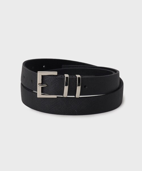 tk.TAKEO KIKUCHI（ティーケータケオキクチ）の「◆シンプルナローレザーベルト（ベルト・メンズ・ブラック系2/ブラック系1/ブラック系/ブラック・00）」の4枚目の写真