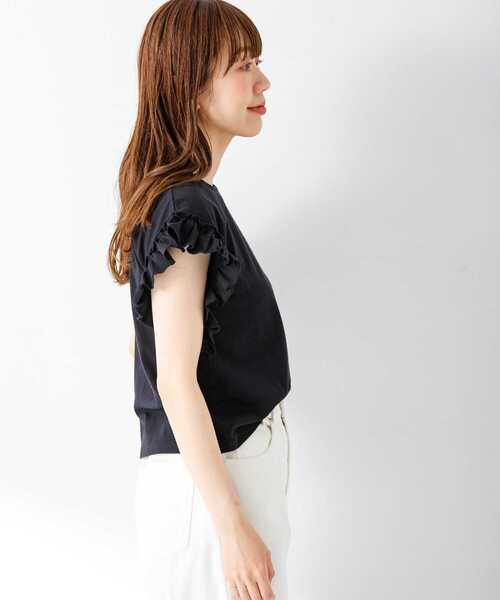 URBAN RESEARCH Sonny Label（アーバンリサーチサニーレーベル）の「『WEB限定』フリルスリーブプルオーバー（Tシャツ/カットソー・レディース・オフホワイト/ブラック/ブラック系その他/ブルー系その他・FREE）」の15枚目の写真