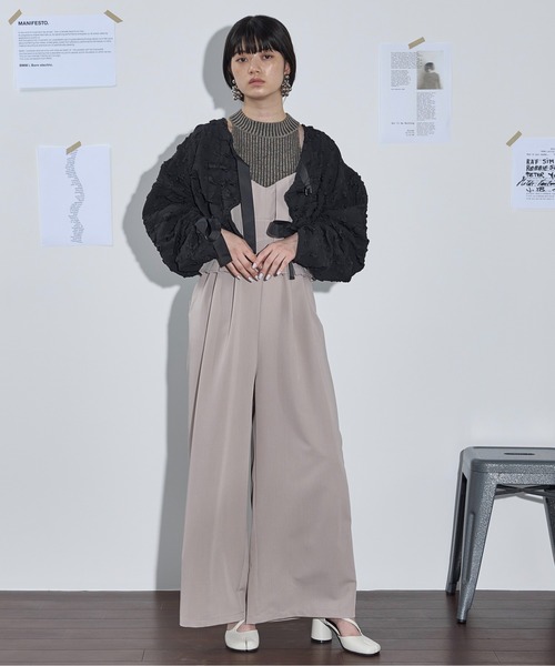 THE YOn(ザヨン)の「ドロストスリーブジャガードフリルボレロ(カーディガン/ボレロ・レディース・アイボリー/ブラック/ブラウン・FREE)」の22枚目の写真