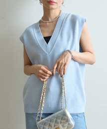 Rouge vif | モールニット片畔ベスト(ベスト)