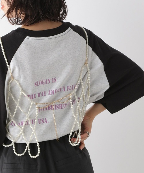 LEPSIM（レプシィム）の「【DISCUS／ディスカス】ラグランT　130151（Tシャツ/カットソー・レディース・ブラック/ライトブルー/ライトグリーン/ライトパープル・FREE）」の12枚目の写真