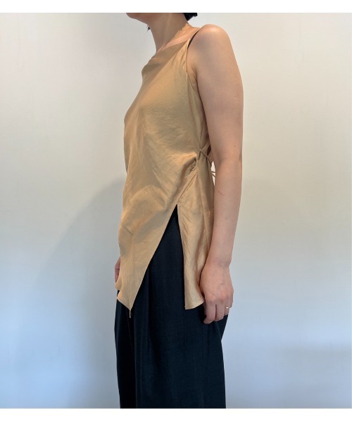 トップス CLANE DRAPE SATIN CAMISOLE TOP DRAPE SATIN CAMISOLE TOPS（キャミソール）｜CLANE（クラネ）の