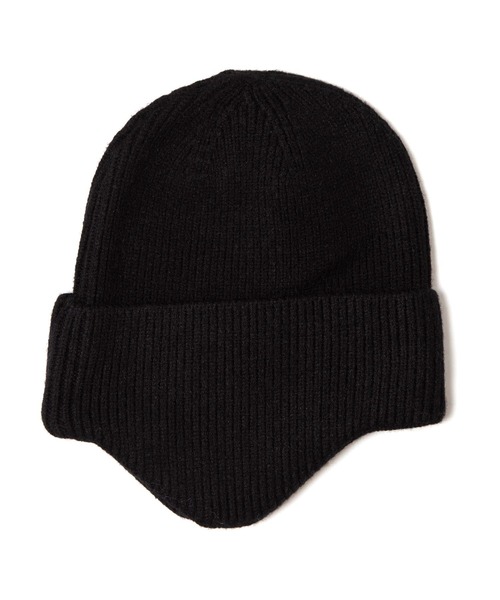 yoshiokubo（ヨシオクボ）の「yoshiokubo ヨシオクボ / EAR FLAP KNIT CAP イヤーフラップニットキャップ  / YKF24903（ニットキャップ/ビーニー・メンズ・ブラック・FREE）」の3枚目の写真