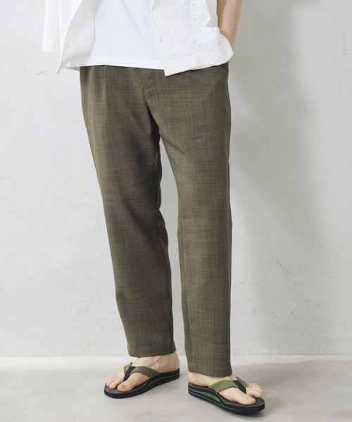 JOURNAL STANDARD relume（ジャーナルスタンダード　レリューム）の「"吸水速乾" TECH DRY ワイドイージーパンツ（スラックス・メンズ・ブラック/アイボリー/オリーブ/クリアブルー・SMALL/MEDIUM/LARGE）」の3枚目の写真