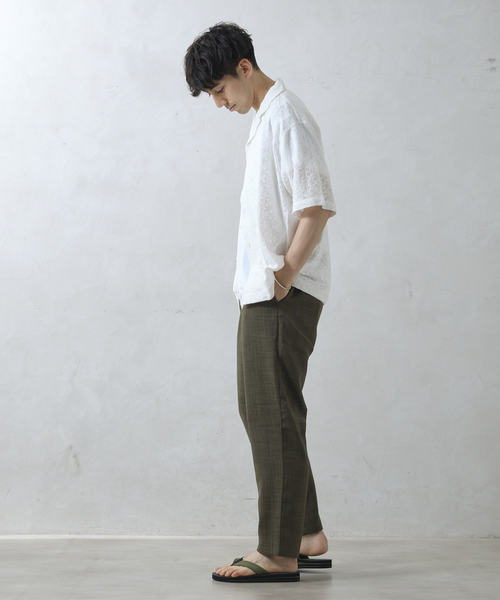 JOURNAL STANDARD relume（ジャーナルスタンダード　レリューム）の「"吸水速乾" TECH DRY ワイドイージーパンツ（スラックス・メンズ・ブラック/アイボリー/オリーブ/クリアブルー・SMALL/MEDIUM/LARGE）」の5枚目の写真