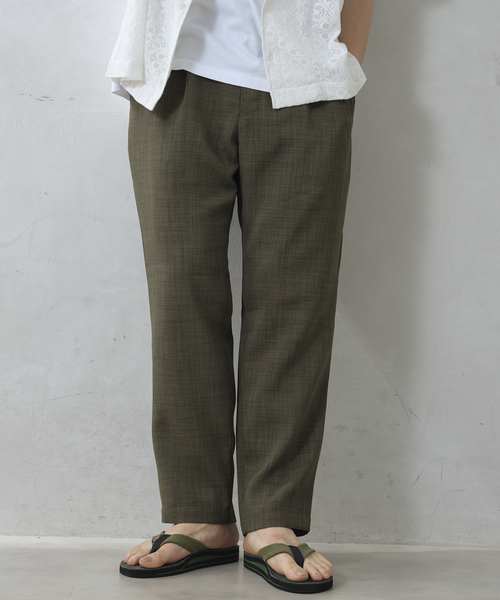 JOURNAL STANDARD relume（ジャーナルスタンダード　レリューム）の「"吸水速乾" TECH DRY ワイドイージーパンツ（スラックス・メンズ・ブラック/アイボリー/オリーブ/クリアブルー・SMALL/MEDIUM/LARGE）」の7枚目の写真