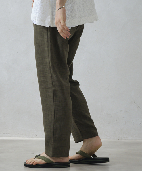 JOURNAL STANDARD relume（ジャーナルスタンダード　レリューム）の「"吸水速乾" TECH DRY ワイドイージーパンツ（スラックス・メンズ・ブラック/アイボリー/オリーブ/クリアブルー・SMALL/MEDIUM/LARGE）」の8枚目の写真