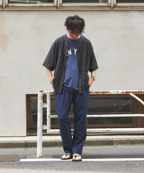 JOURNAL STANDARD relume（ジャーナルスタンダード　レリューム）の「"吸水速乾" TECH DRY ワイドイージーパンツ（スラックス・メンズ・ブラック/アイボリー/オリーブ/クリアブルー・SMALL/MEDIUM/LARGE）」の11枚目の写真