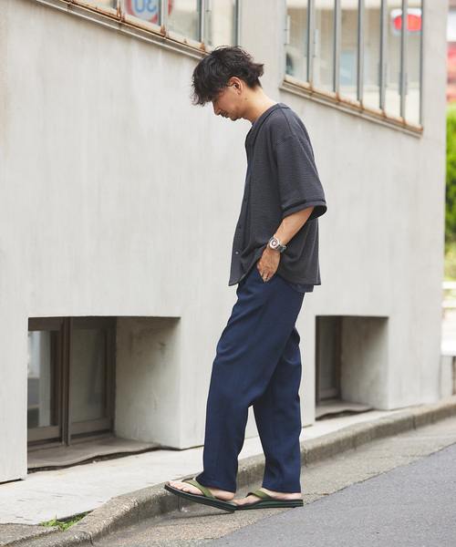 JOURNAL STANDARD relume（ジャーナルスタンダード　レリューム）の「"吸水速乾" TECH DRY ワイドイージーパンツ（スラックス・メンズ・ブラック/アイボリー/オリーブ/クリアブルー・SMALL/MEDIUM/LARGE）」の14枚目の写真