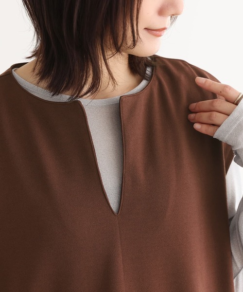 n'OrLABEL(ノアールレーベル)の「『キーネックジャンパースカート』(ジャンパースカート・レディース・ブラック/ブルーグリーン/ブラウン・1/2)」の11枚目の写真