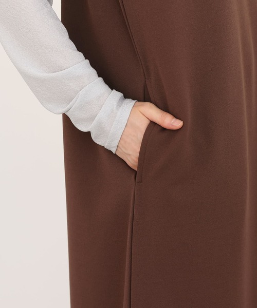 n'OrLABEL(ノアールレーベル)の「『キーネックジャンパースカート』(ジャンパースカート・レディース・ブラック/ブルーグリーン/ブラウン・1/2)」の7枚目の写真