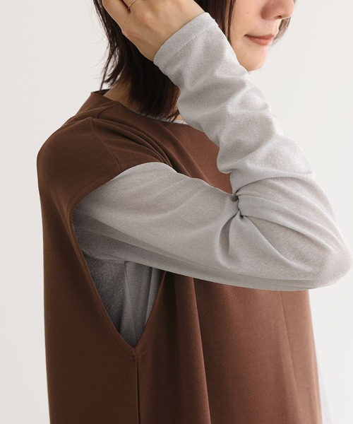 n'OrLABEL(ノアールレーベル)の「『キーネックジャンパースカート』(ジャンパースカート・レディース・ブラック/ブルーグリーン/ブラウン・1/2)」の9枚目の写真