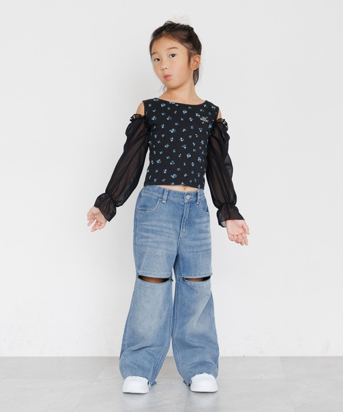 10C REPIPI（ジューシーレピピ）の「【10C REPIPI】KneeZipデニムパンツ（デニムパンツ・キッズ・ブルー/ブラック・120cm/130cm/110cm）」の5枚目の写真