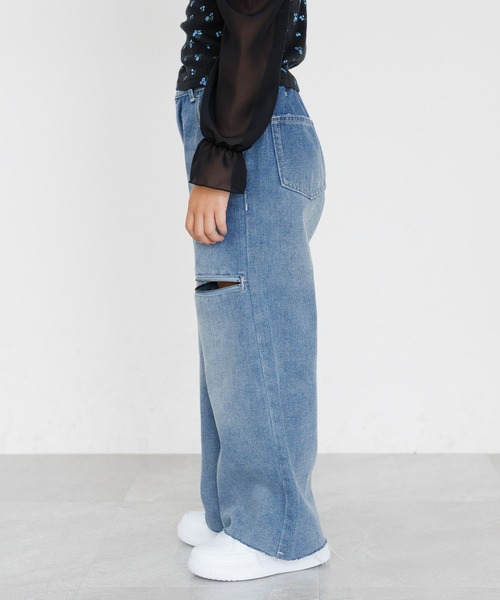 10C REPIPI（ジューシーレピピ）の「【10C REPIPI】KneeZipデニムパンツ（デニムパンツ・キッズ・ブルー/ブラック・120cm/130cm/110cm）」の6枚目の写真