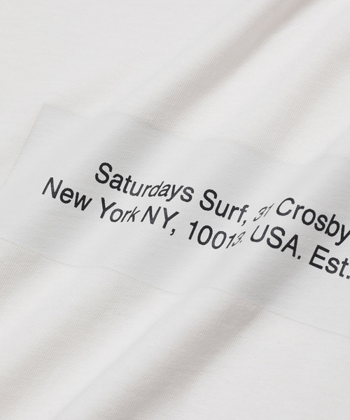 Saturdays NYC(サタデーズ ニューヨークシティ )の「Saturdays Block Standard SS Tee(Tシャツ/カットソー・メンズ・ブラック/オフホワイト・XL/S/M/L/X-SMALL)」の6枚目の写真