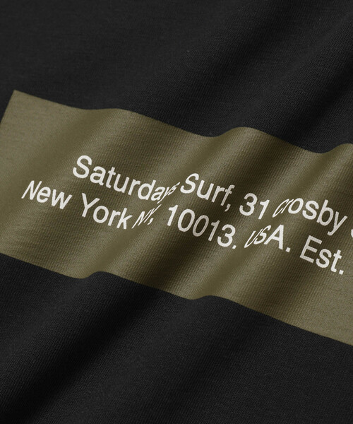 Saturdays NYC(サタデーズ ニューヨークシティ )の「Saturdays Block Standard SS Tee(Tシャツ/カットソー・メンズ・ブラック/オフホワイト・XL/S/M/L/X-SMALL)」の8枚目の写真