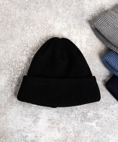 NOLLEY’S（ノーリーズ）の「RICH LUX ニットキャップ（ニットキャップ/ビーニー・メンズ・ベージュ/ダークネイビー/ライトグレー/ブラック/グレイッシュブルー・FREE）」の2枚目の写真