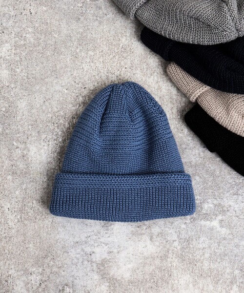 NOLLEY’S（ノーリーズ）の「RICH LUX ニットキャップ（ニットキャップ/ビーニー・メンズ・ベージュ/ダークネイビー/ライトグレー/ブラック/グレイッシュブルー・FREE）」の21枚目の写真