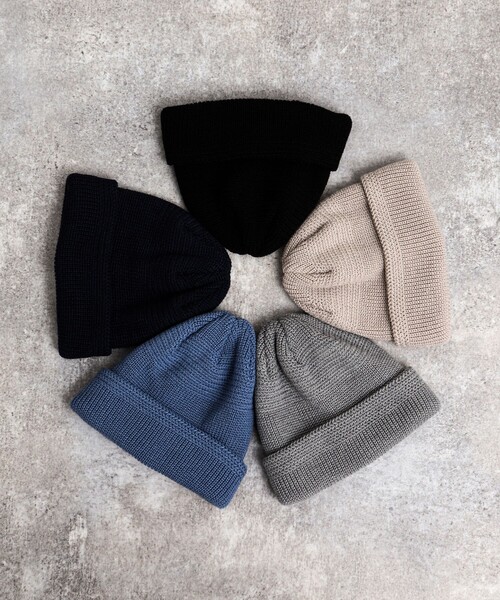 NOLLEY’S（ノーリーズ）の「RICH LUX ニットキャップ（ニットキャップ/ビーニー・メンズ・ベージュ/ダークネイビー/ライトグレー/ブラック/グレイッシュブルー・FREE）」の22枚目の写真