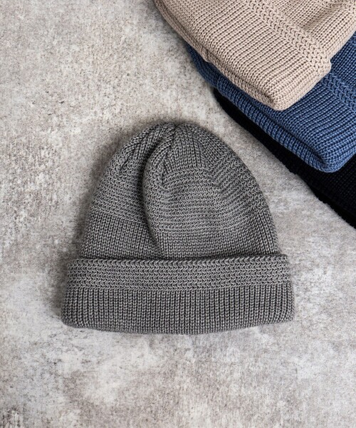 NOLLEY’S（ノーリーズ）の「RICH LUX ニットキャップ（ニットキャップ/ビーニー・メンズ・ベージュ/ダークネイビー/ライトグレー/ブラック/グレイッシュブルー・FREE）」の3枚目の写真