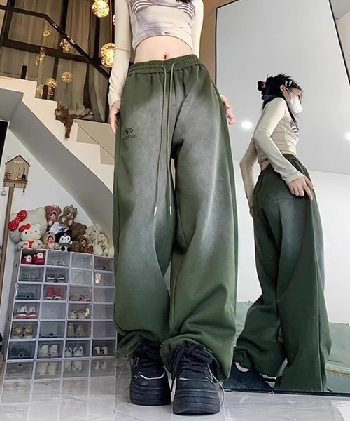 LYEON(リヨン)の「ピグメントスウェットパンツ/イージーパンツ(スウェットパンツ・レディース・ブラック/カーキ・FREE)」の6枚目の写真