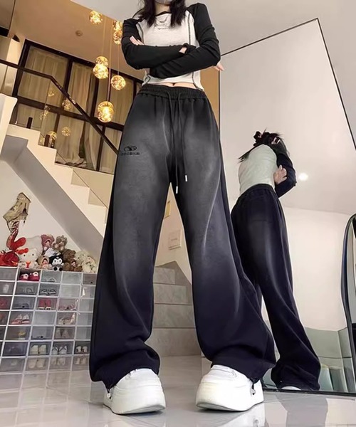 LYEON(リヨン)の「ピグメントスウェットパンツ/イージーパンツ(スウェットパンツ・レディース・ブラック/カーキ・FREE)」の10枚目の写真