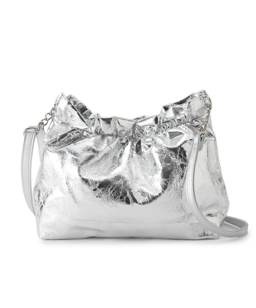 SHOO・LA・RUE（シューラルー）の「持てば旬顔 クラッシュ素材ショルダーバッグ（ショルダーバッグ・レディース・ブラック/ブロンズ/シルバー・00）」の13枚目の写真