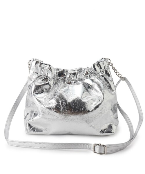 SHOO・LA・RUE（シューラルー）の「持てば旬顔 クラッシュ素材ショルダーバッグ（ショルダーバッグ・レディース・ブラック/ブロンズ/シルバー・00）」の15枚目の写真