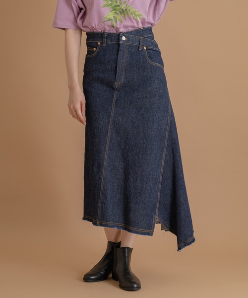 KATHARINE ROSS（キャサリンロス）の「【KATHARINE ROSS】hem unbalanced SK（デニムスカート・レディース・ブルー/ネイビー・MEDIUM）」の10枚目の写真