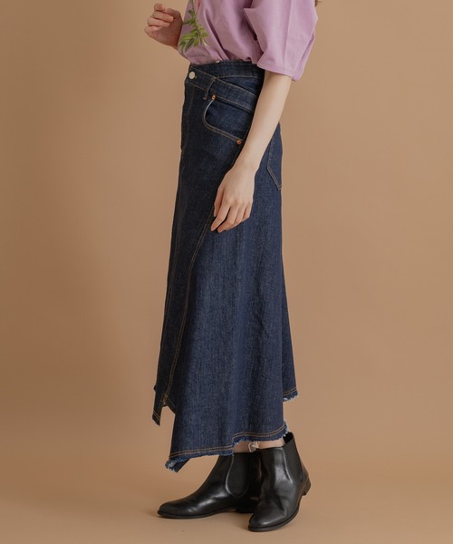 KATHARINE ROSS（キャサリンロス）の「【KATHARINE ROSS】hem unbalanced SK（デニムスカート・レディース・ブルー/ネイビー・MEDIUM）」の11枚目の写真