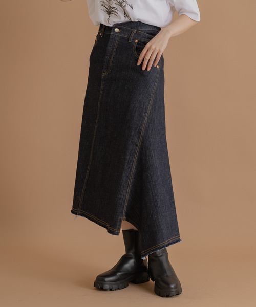 KATHARINE ROSS（キャサリンロス）の「【KATHARINE ROSS】hem unbalanced SK（デニムスカート・レディース・ブルー/ネイビー・MEDIUM）」の18枚目の写真