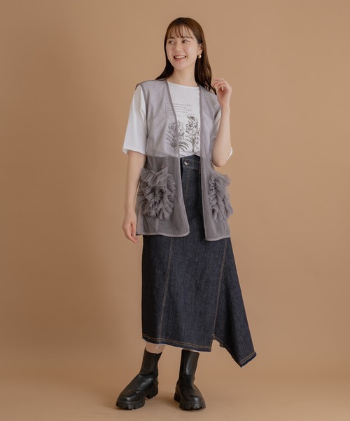 KATHARINE ROSS（キャサリンロス）の「【KATHARINE ROSS】hem unbalanced SK（デニムスカート・レディース・ブルー/ネイビー・MEDIUM）」の12枚目の写真